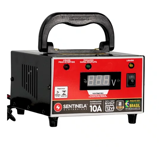 CARREGADOR DE BATERIA SENTINELA DAVI CA 10A 12V