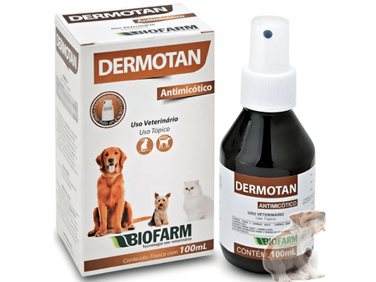 Dermotan Biofarm Dermatite Queda de Pelo Cães Gatos 100ml