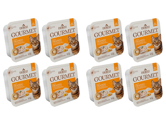 Kit 8 Un Ração Gatos Gourmet Frango Arroz e Mandioquinha