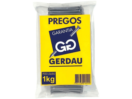 Pacote de Pregos Lisos com Cabeça 19x36 1Kg - Gerdau