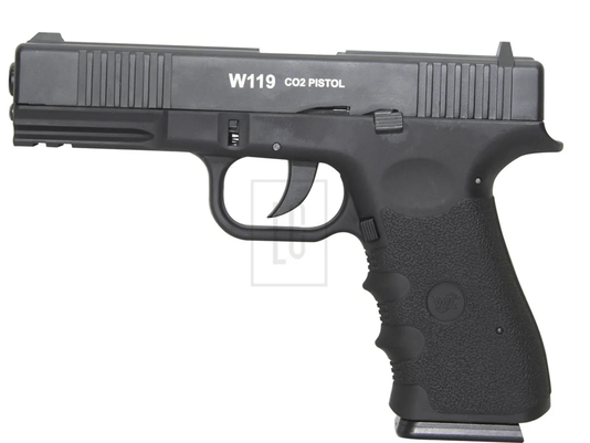 Pistola de Pressão Co2 Glock W119 BlowBack 4.5mm