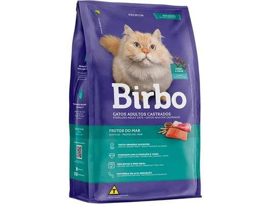 Ração Premium Seca Birbo Gatos Castrados Frutos do Mar 7Kg