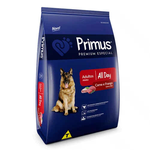 Ração Primus All Day Carne/Frango Cães adultos 15kg - Argepasi