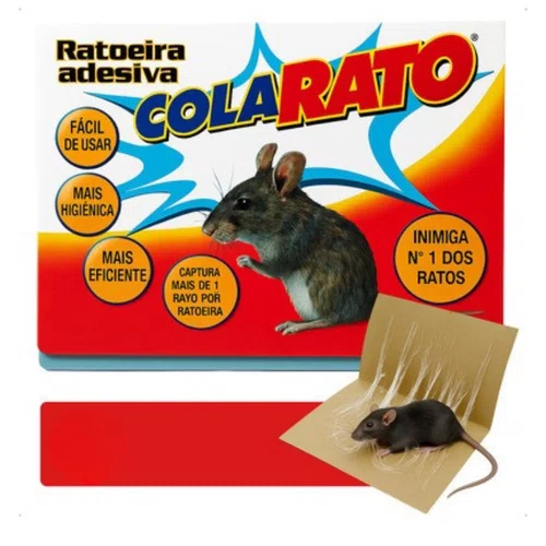 Ratoeira Adesiva Cola Pega Gruda Armadilha Rato 25,5X18,5cm