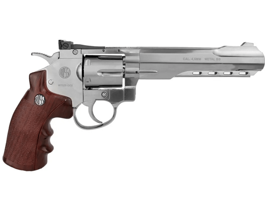 Revólver De Pressão Rossi 702s 6pol 4.5 Full Metal Niquelado