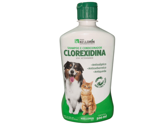 Shampoo E Condicionador Kelldrin  Clorexidina-500ml