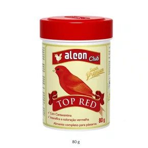 Alcon Top Red 80g Pigmento Vermelho Cantaxantina  Passaros Alcon Top Red 80g Pigmento Vermelho Cantaxantina  Passaros