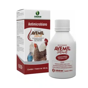 Avemil Solúvel 100 Ml - Antimicrobiano/antidiarréico P/ Aves