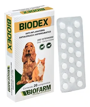 Biodex 20 Comprimidos. Anti-inflamatório E Antialérgico