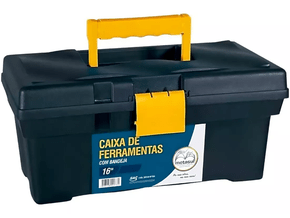 Caixa Guardar Ferramentas Metasu 16pol Preta Com Alça 20x40