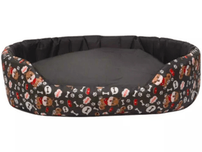 Cama Nylon Europa Lavável Estampada Cães Gatos Caminha N.1