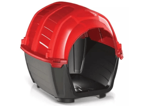 Casa Casinha Cachorro Stone House Plástica Vermelha N.3