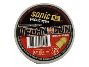 Chumbinho Sonic Gold 5.5mm Penetração Technogun 250 UN