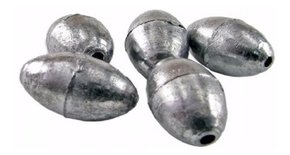 Chumbo Oliva  N°01 C/05 UN. - Pro- Pesca