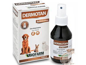Dermotan Biofarm Dermatite Queda de Pelo Cães Gatos 100ml