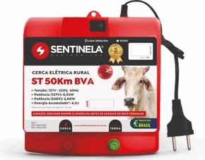 Eletrificador de Cerca Rural ST 50KM BVA Bivolt Auto.- Sentinela
