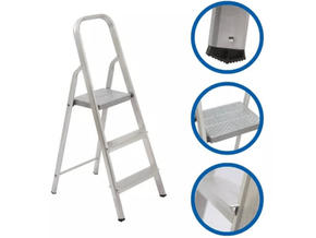 Escada Maestro 03 Degraus De Alumínio 1,15 Metros