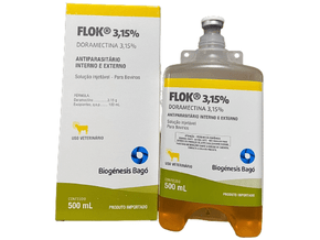 Flok Doramectina 3,15% Antiparasitário 500Ml - Biogénesis Bagó