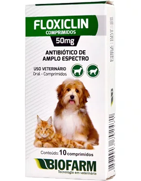 FLOXCILIN COMPRIMIDO PET CÃES E GATO - 50 MG