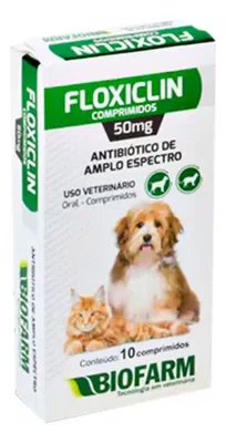 FLOXICLIN COMPRIMIDO PET - 50 MG antibiótico bactérias