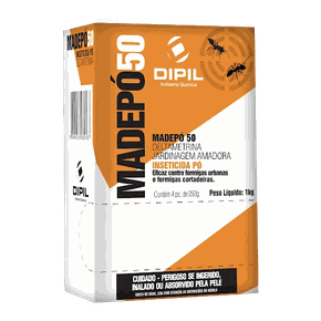 Formicida Em Pó Madepó 50 1kg - 4 Pctes 250g - Dipil
