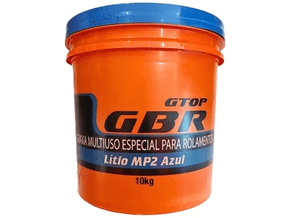 Graxa Multiuso Especial para Rolamentos Lítio MP2 Azul 10Kg - GTOP-GBR