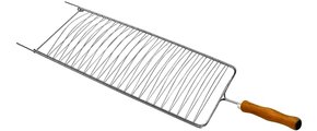 Grelha Para Peixe Com Cabo de Madeira - Madeferinox