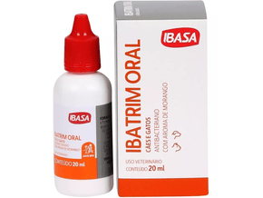 Ibatrim Ibasa Antibacteriano Oral Cães Gatos 20ml