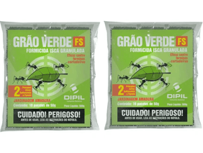 Kit 2 Formicida Isca Grão Verde Formigas Insetos Jardim 500g