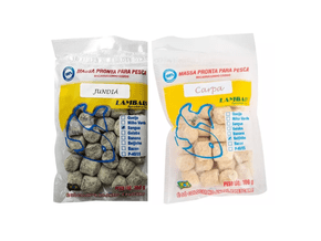 Kit 2 Massa Pronta P/Pesca - Jundiá (Sangue) e Carpa (Beijinho)