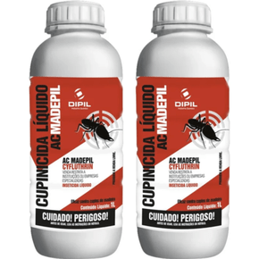 Kit 2 Mata Cupim Cupinicida Eliminador Liquido Madepil 1L Kit 2 Mata Cupim Cupinicida Eliminador Liquido Madepil 1L