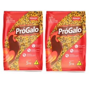 Kit 2 Ração Para Galos Prógalo Rinhador Anhambi 5 Kg