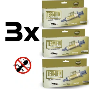Kit 3 Repelente Termifin Gel Mata Baratas 10g Com Aplicador Kit 3 Repelente Termifin Gel Mata Baratas 10g Com Aplicador
