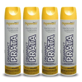 Kit 4 Organnact Prata Spray Mata Bicheira Cicatrizante 500ml