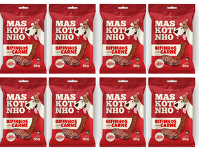 Kit 4 Petisco Maskotinho Bifinho Para Cães Sabor Carne
