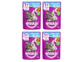 Kit 4 Sache Ração Úmida Gato Gourmet Atum ao Molho