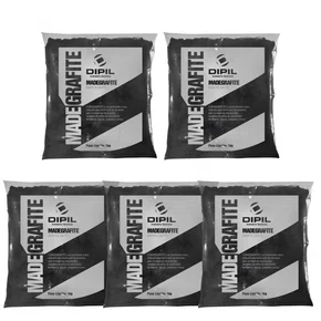 Kit 5 Grafite em Pó 1kg Madegrafite Lubrificante Seco Dipil