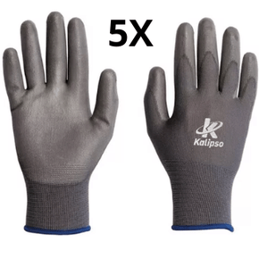 Kit 5 Luvas Pu Cinza Ca 15 272 Kit 5 Luvas Pu Cinza Ca 15 272