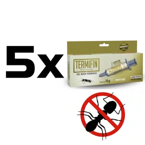 Kit 5 Seringa Gel In-seticida Mata Formiga 10g Termifin Kit 5 Seringa Gel In-seticida Mata Formiga 10g Termifin