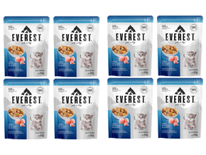 Kit 8Un Ração Gatos Filhotes Gourmet Cubos Frango ao Molho