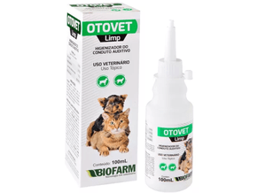 Otovet Biofarm Limp Higienizador Auditivo Otite Cães Gatos