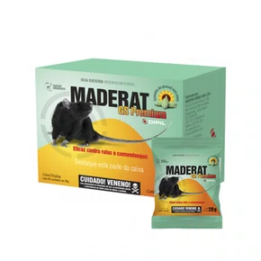 Raticida Maderat GS Premium 20gr Isca Rato Dose Unica Dipil Raticida Maderat GS Premium 20gr Isca Rato Dose Unica Dipil