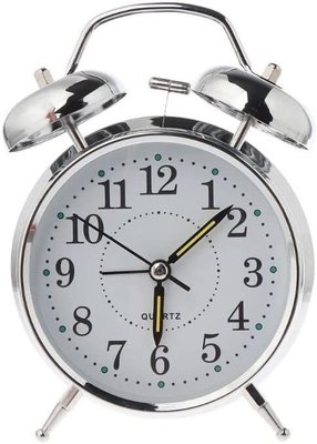 Relógio de Metal à Pilha - Twin Bell