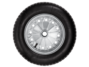 Roda 19mm Carrinho Mão Construção Pneu Completa Galvanizada 3.25x8