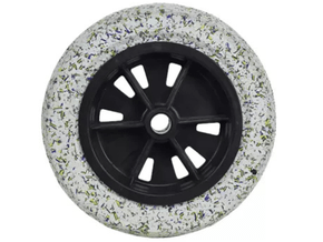 Roda Pneu 19mm Carrinho Construção Maciço Borracha Exp 3,25x8mm