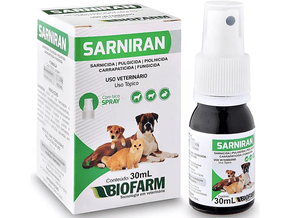 Sarniram Biofarm Tratamento Sarna Pulga Carrapato 30ml