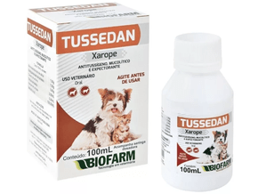 Tussedan Xarope Tosse Biofarm Pet Cães Gatos 100ml