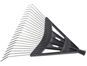 Vassoura Grama/Jardim Fixa Plastico/Arame 22 Dentes S/ Cabo