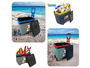 Caixa Térmica Cooler 34LTS c/ Rodas Cor Cinza Alça Vermelha