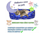 Cama Nylon Europa Lavável Estampada Cães Gatos Caminha N.1